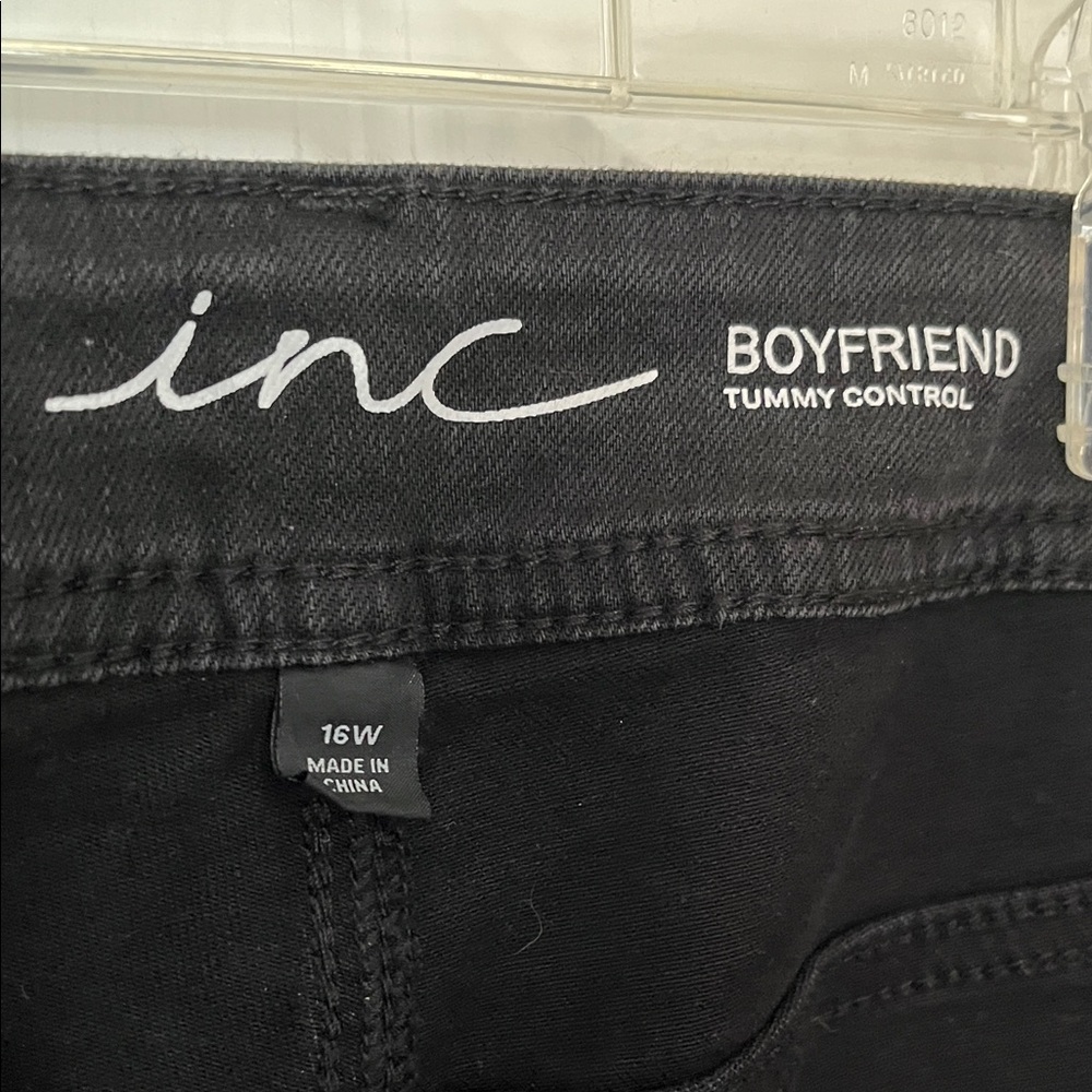 INC International Concepts Black Boyfriend Pants - Picture 6 of 9